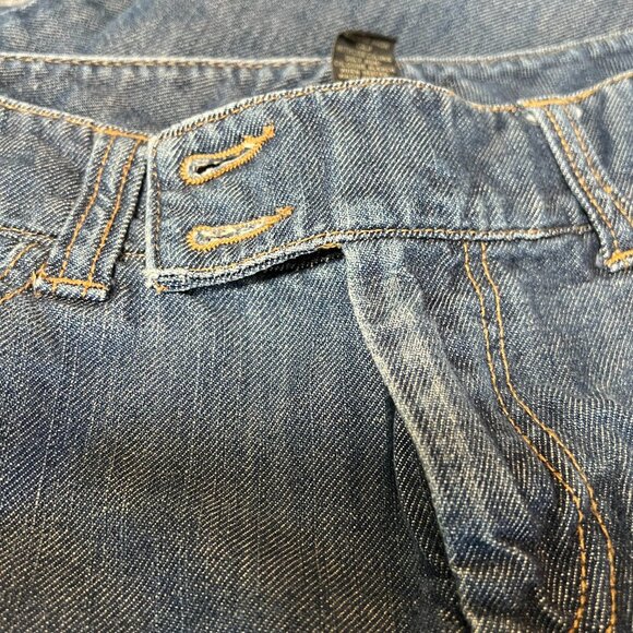 Banana Republic Double Button Wide Leg Boot Cut Women's Blue Jeans Size 10 - Picture 4 of 16